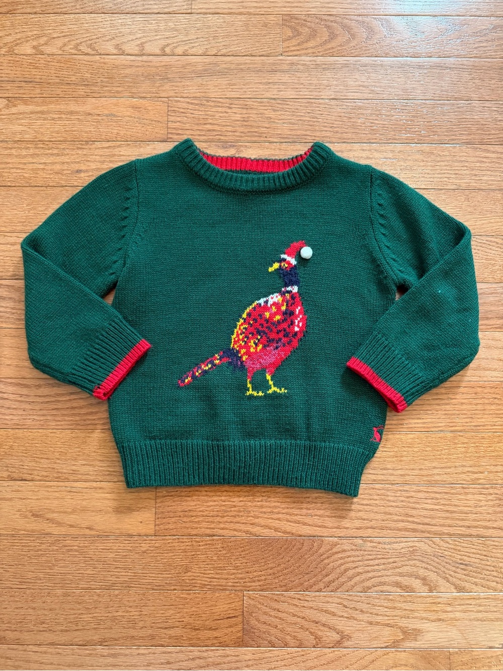 Joules Wool Blend Festive Pheasant Jumper Sweater
